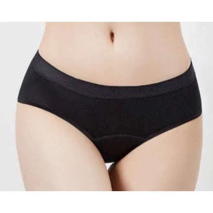 Cotton Period Underwear - Black for Teens and Ladies