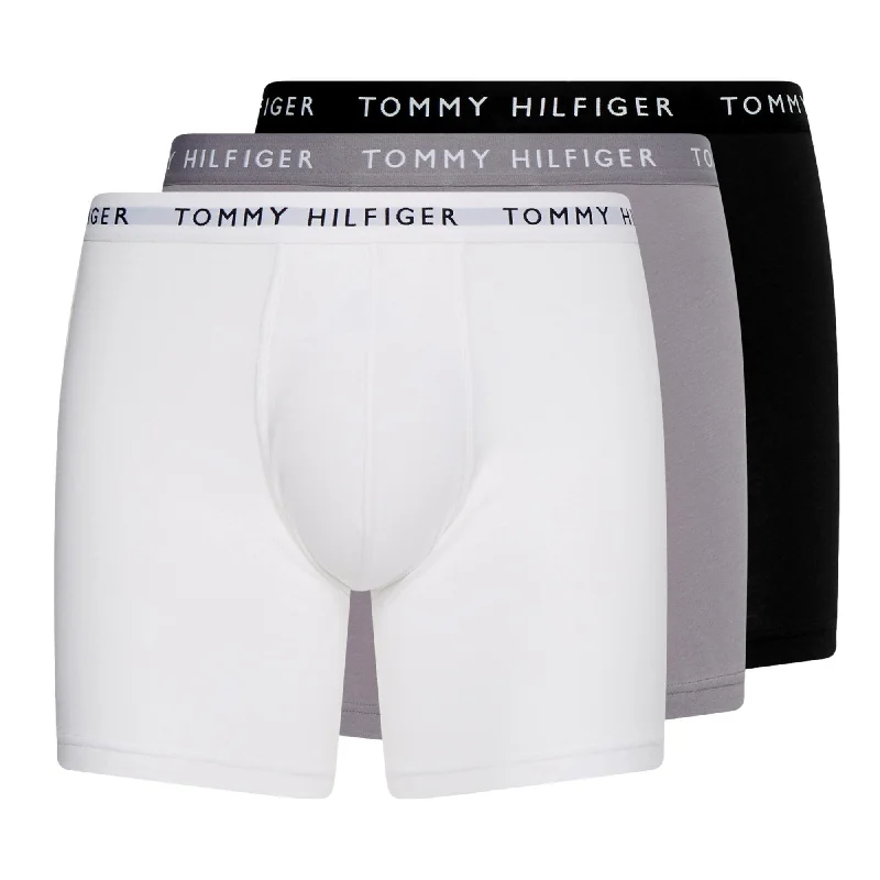 Tommy Hilfiger 3 Pack Stretch Recycled Cotton Boxer Brief- Black/Sublunar/White