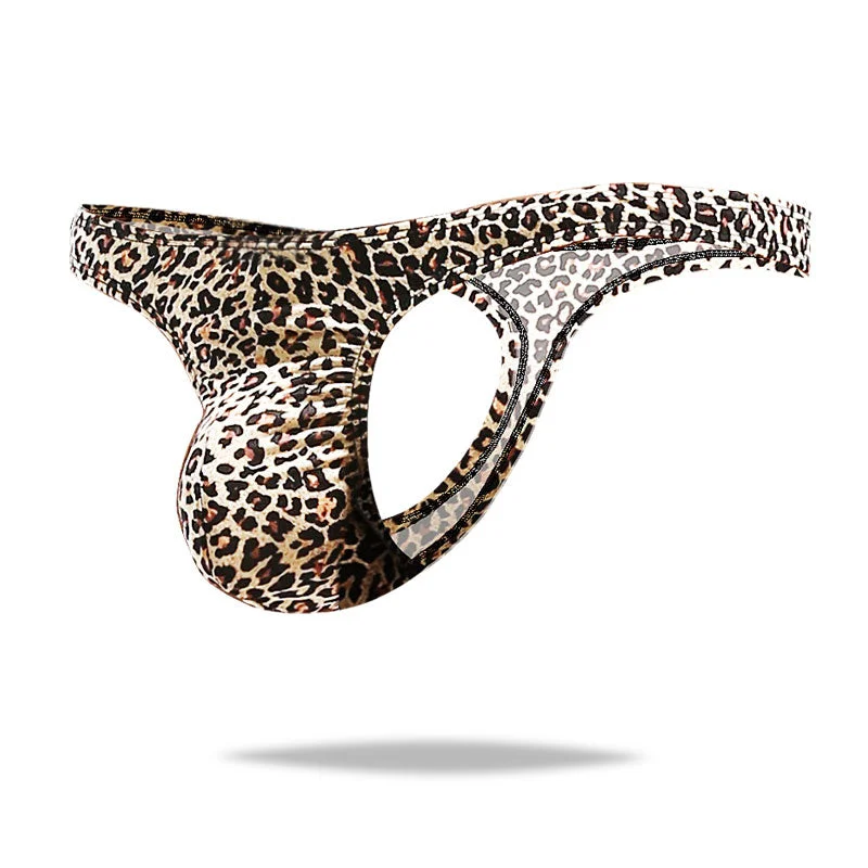 2020 Newest Top Viscose Sexy Leopard Men's Thong