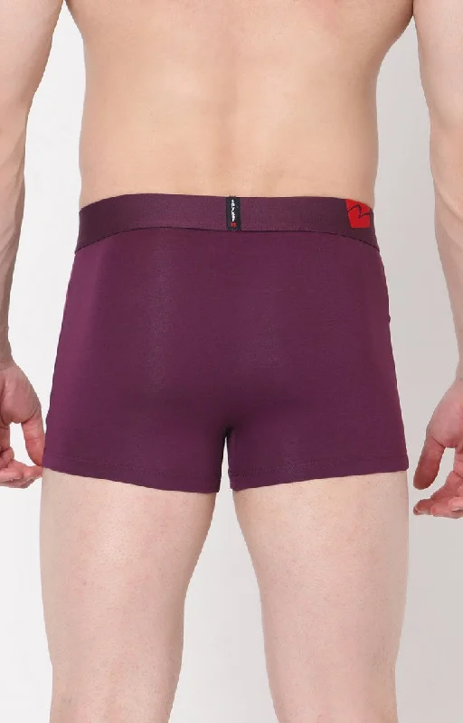 Men Premium Purple Cotton Blend Trunk- UnderJeans by Spykar