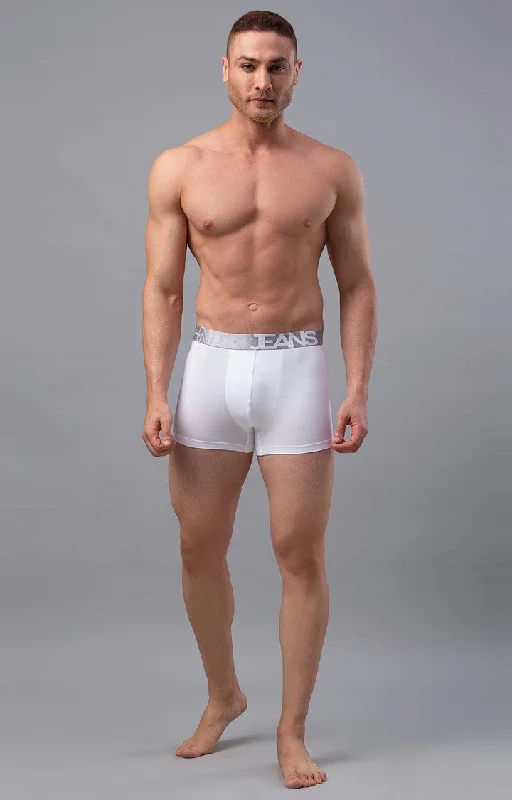 Underjeans by Spykar Men Premium White Cotton Blend Trunk