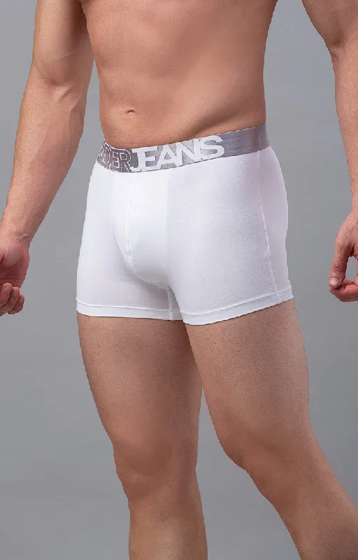 Underjeans by Spykar Men Premium White Cotton Blend Trunk