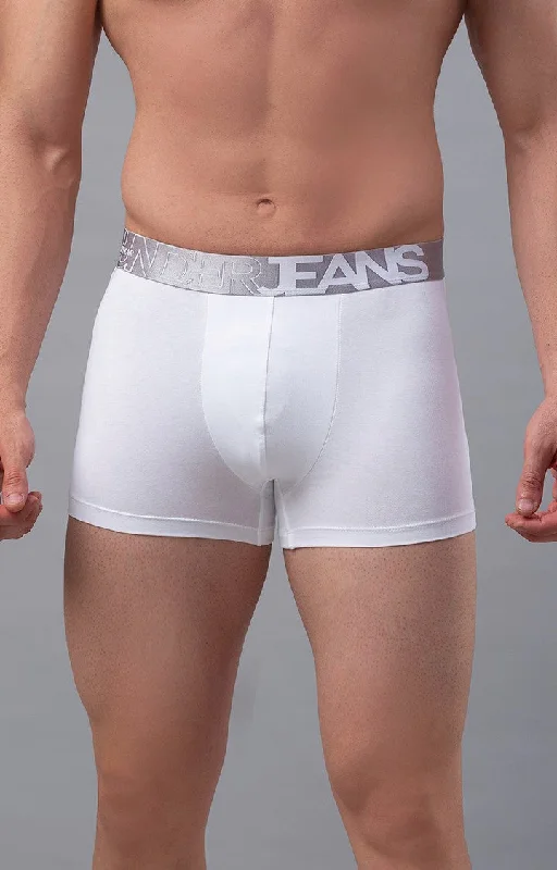 Underjeans by Spykar Men Premium White Cotton Blend Trunk