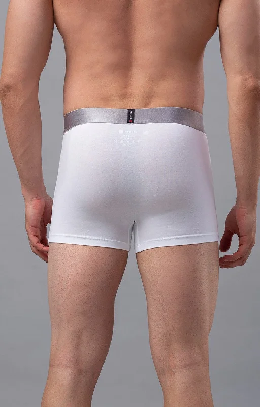 Underjeans by Spykar Men Premium White Cotton Blend Trunk