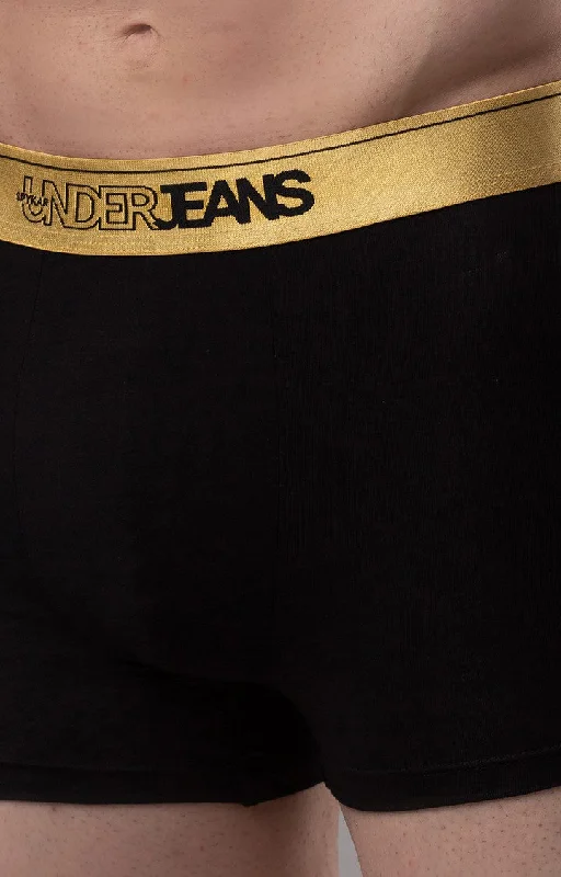 Underjeans by Spykar Men Premium Black Cotton Blend Trunk