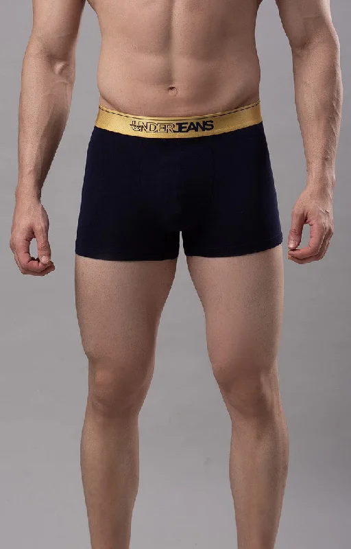 Underjeans by Spykar Men Premium Navy Cotton Blend Trunk