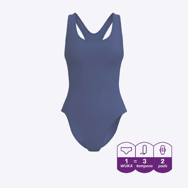 WUKA Period Racerback Swimsuit - Blue