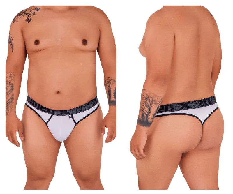 Xtremen 91101X Microfiber Thongs White Plus Sizes