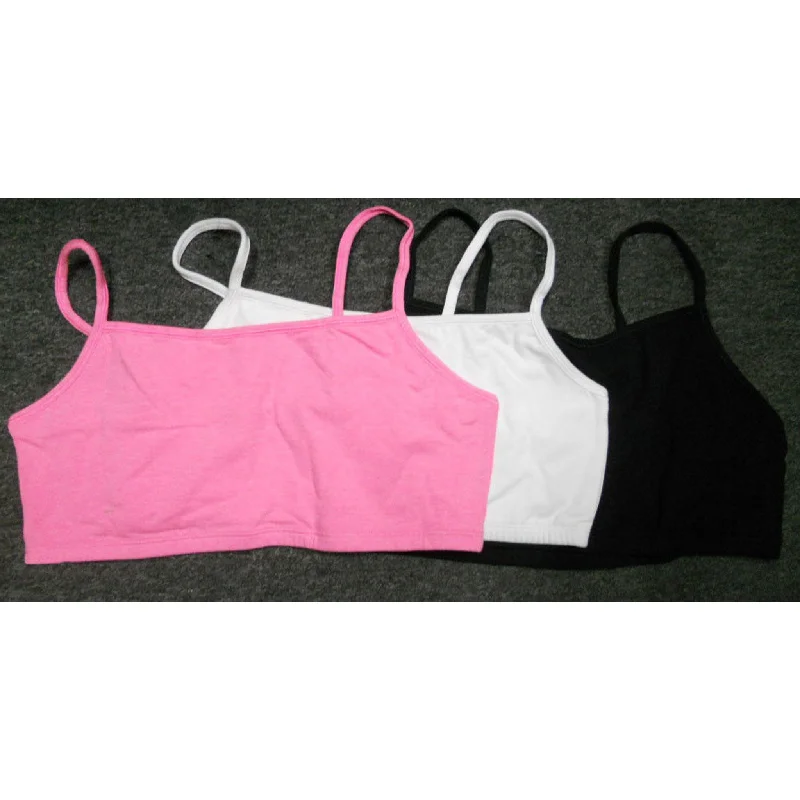 3 pc Fruit Of The Loom Sport Bra Tank 9036 Spaghetti Strap - Assorted Colors