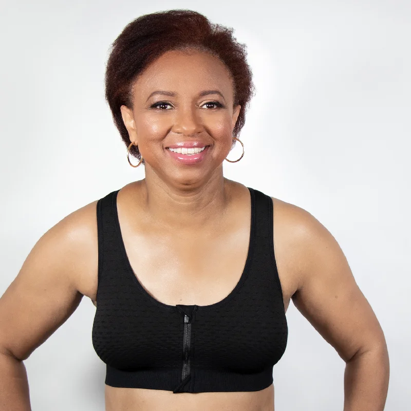 ABC 132 FRONT CLOSURE POST MASTECTOMY BRA ACTIVE BLACK