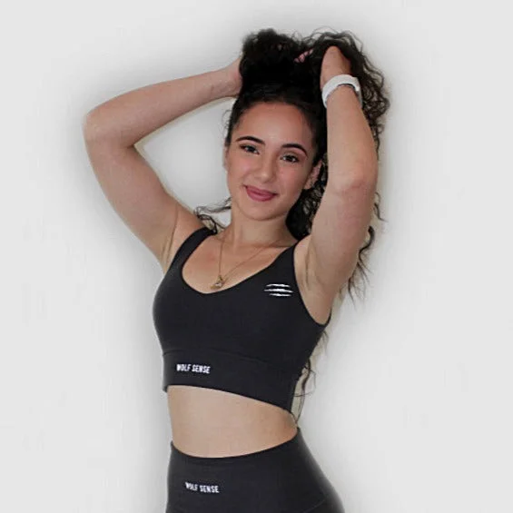 Charcoal Sports Bra