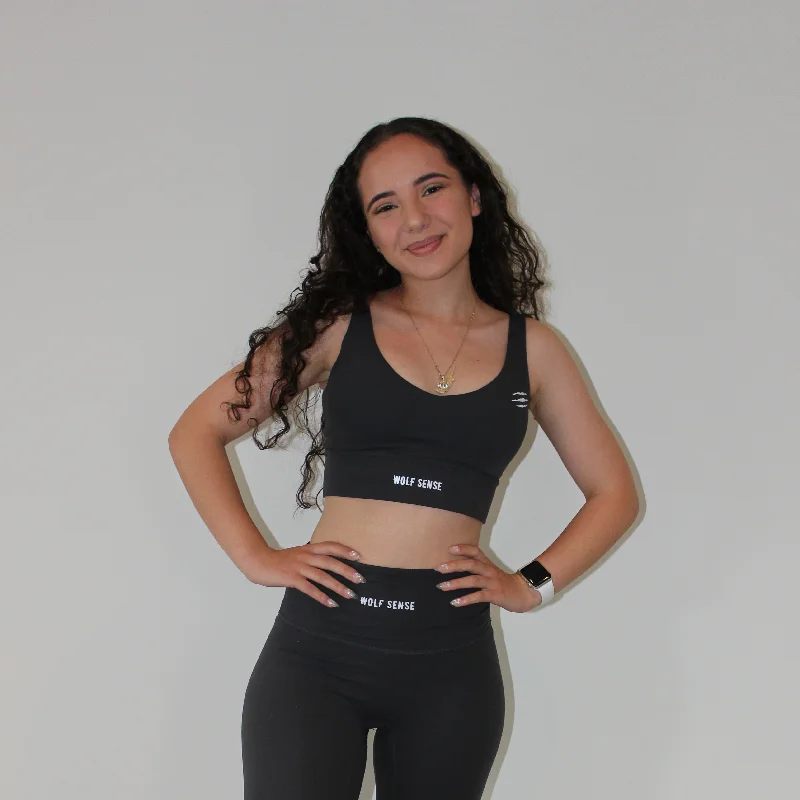 Charcoal Sports Bra