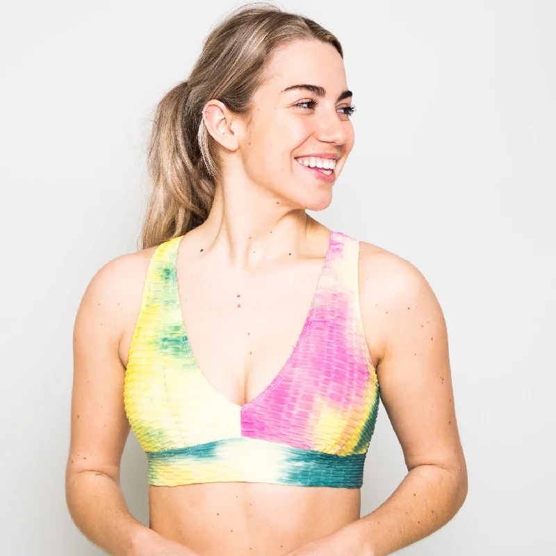 Color.Me Sports Bra- Mix Yellow/Purple