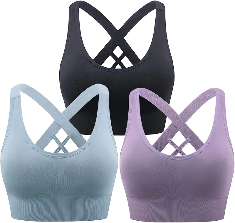 3pack (Black+purple+blue) / Small