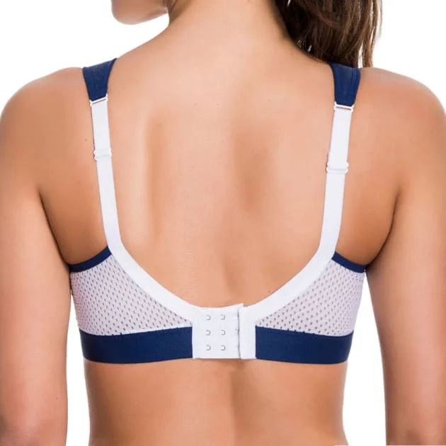 High Control Wire Free Non-Padded White Sports Bra