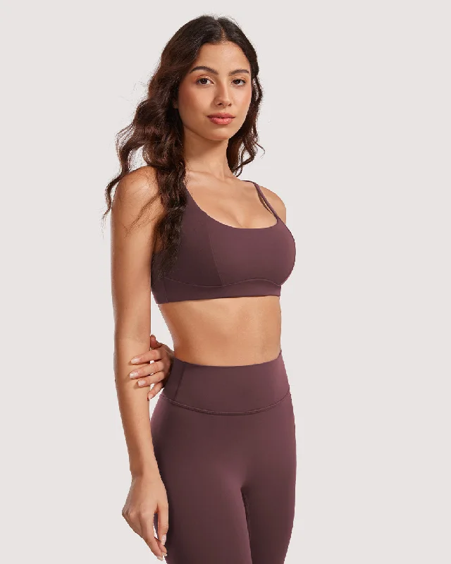 Square Scoop Neck Sports Bra