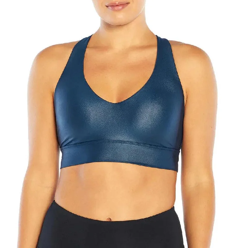 Marika Mya Sports Bra Wetlook Yoga Bra Medium Impact Removable Padding Non-Wired