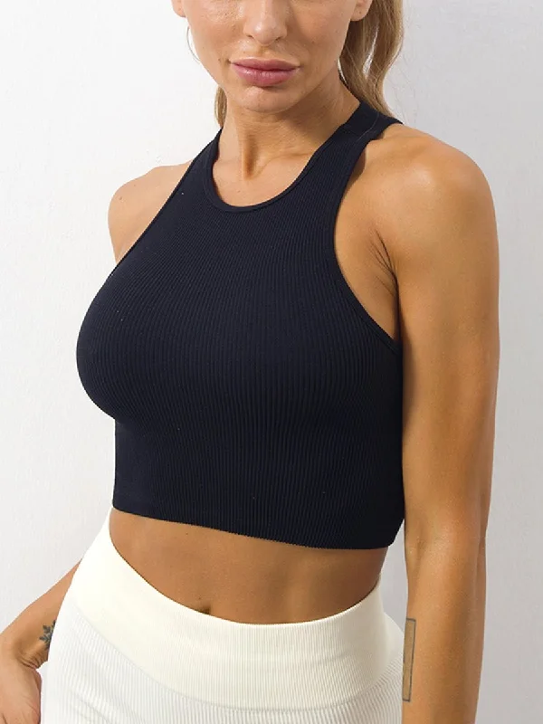 Off-Shoulder Cropped Top Vest