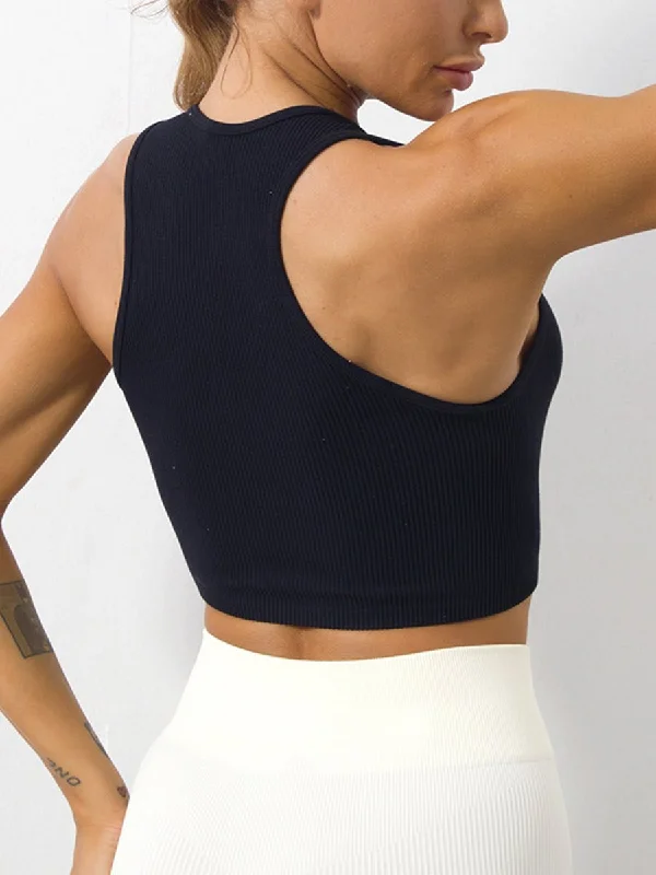 Off-Shoulder Cropped Top Vest