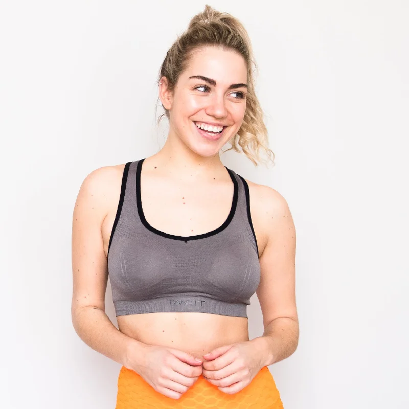 Racerback Sports bra - Grey