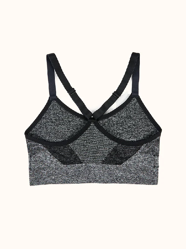 Solid Texture Cami Sports Bra