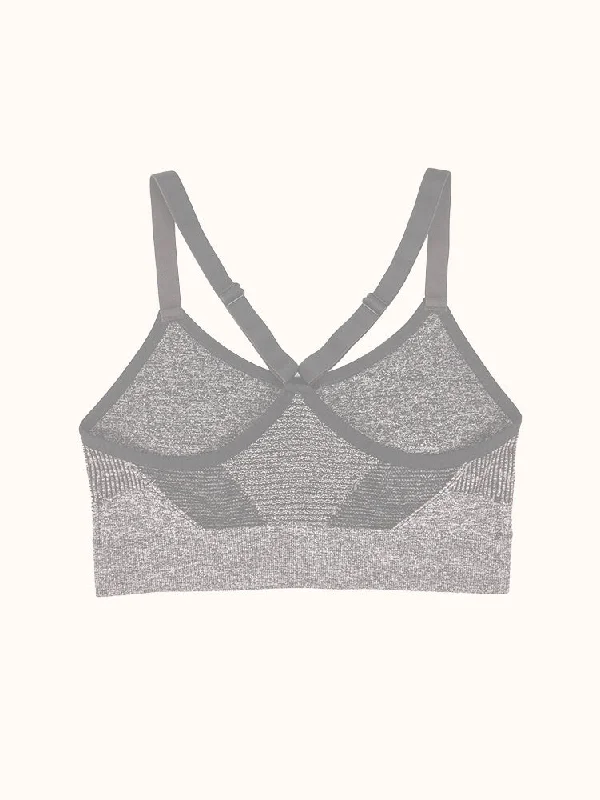 Solid Texture Cami Sports Bra