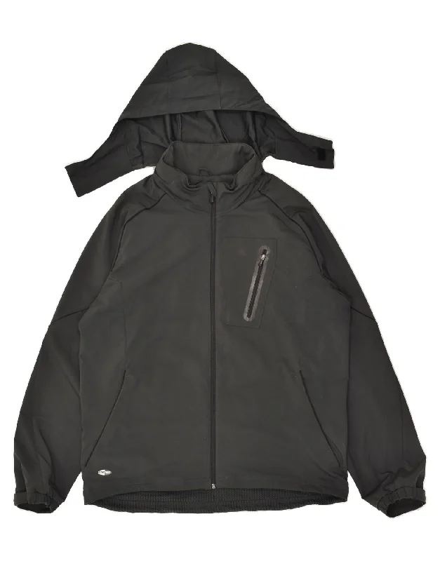 Men's Coats for Short MenADIDAS Mens Clima Proof Hooded Rain Jacket UK 40 Large Grey Polyester