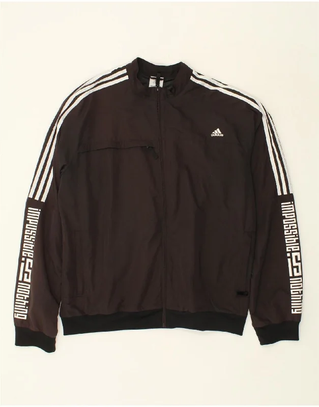 Men's Coats for SkiingADIDAS Mens Climalite Graphic Bomber Jacket UK 42 XL Black Polyester