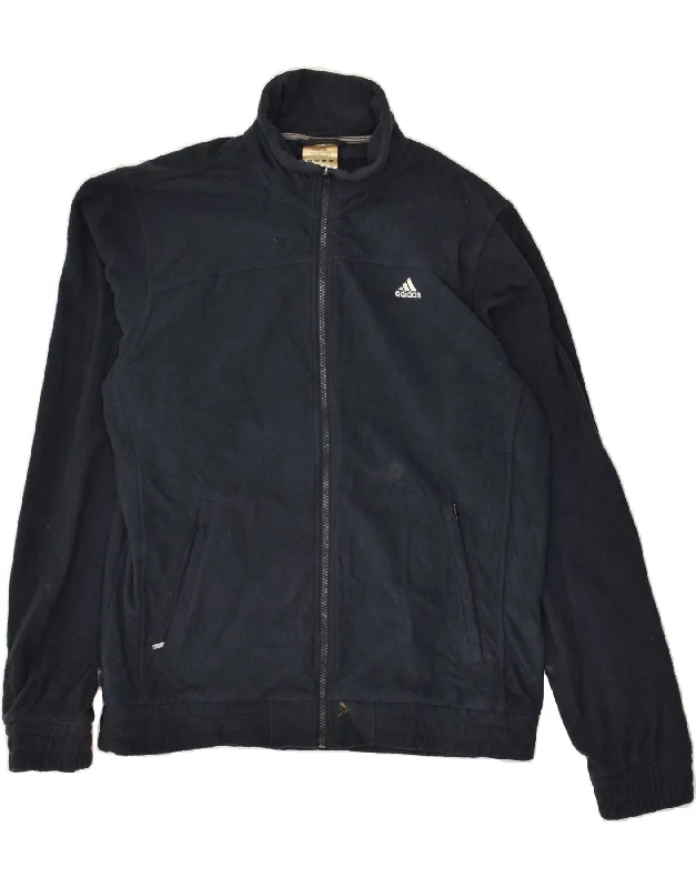 Men's Coats for Ice FishingADIDAS Mens Fleece Jacket UK 40 Large Navy Blue Polyester