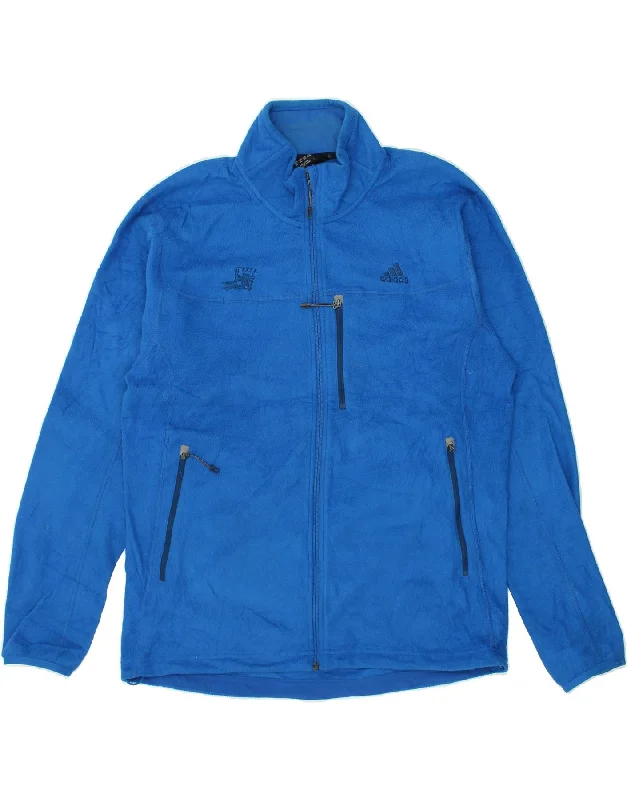 Practical Men's RaincoatsADIDAS Mens Fleece Jacket UK 48/40 XL Blue Polyester