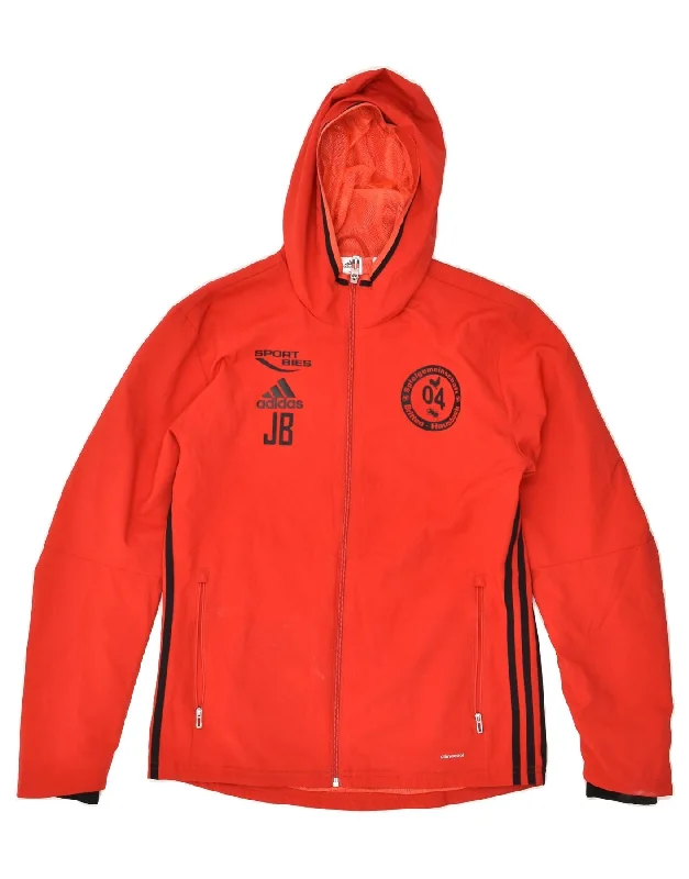 Weather-Resistant Men's CoatsADIDAS Mens SV Britten-Hausbach Hooded Rain Jacket UK 36 Small Red