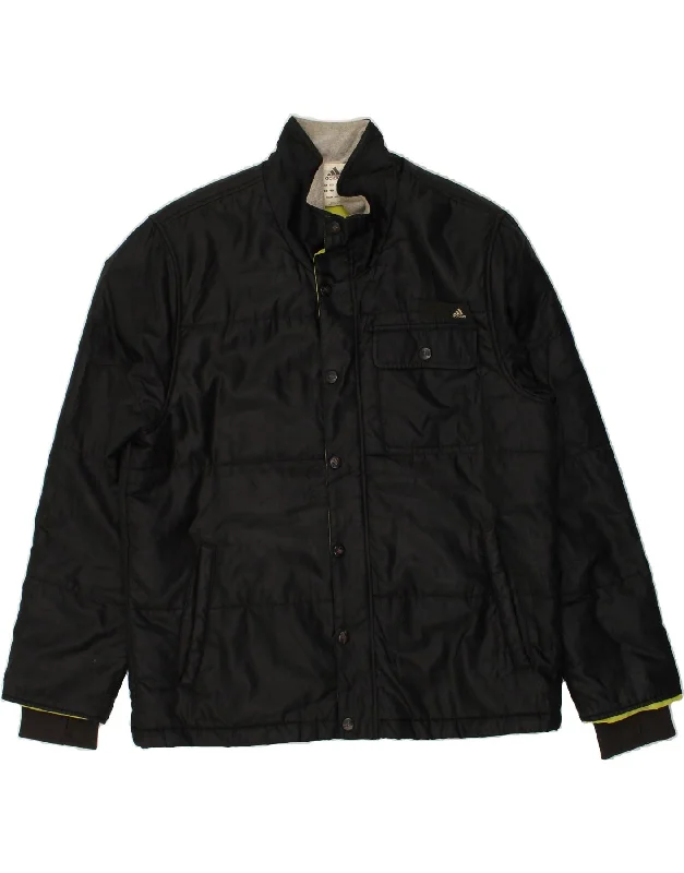 Fashionable Men's Denim JacketsADIDAS Mens Windbreaker Jacket UK 44 2XL Black Polyester