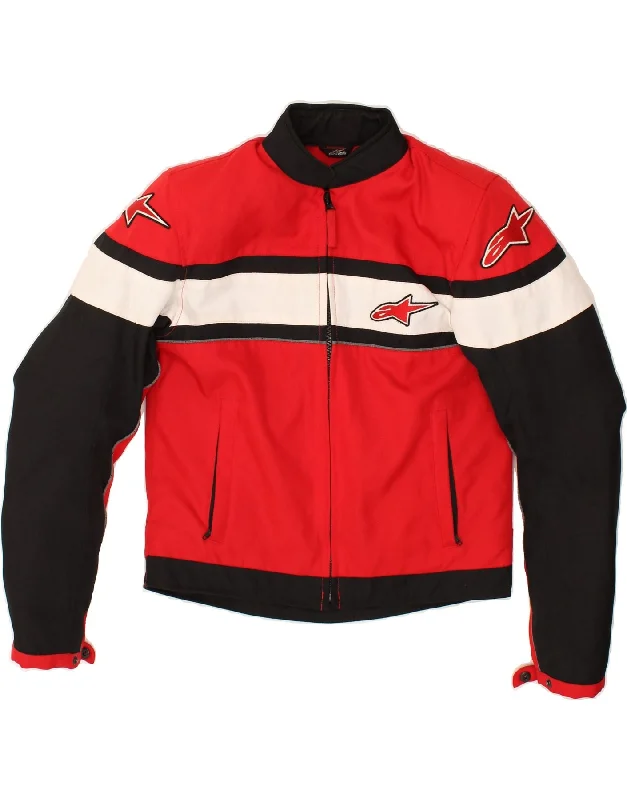 Men's Coats with Water-Repellent FabricALPINESTARS Mens Motorcycle Graphic Racer Jacket UK 36 Small Red
