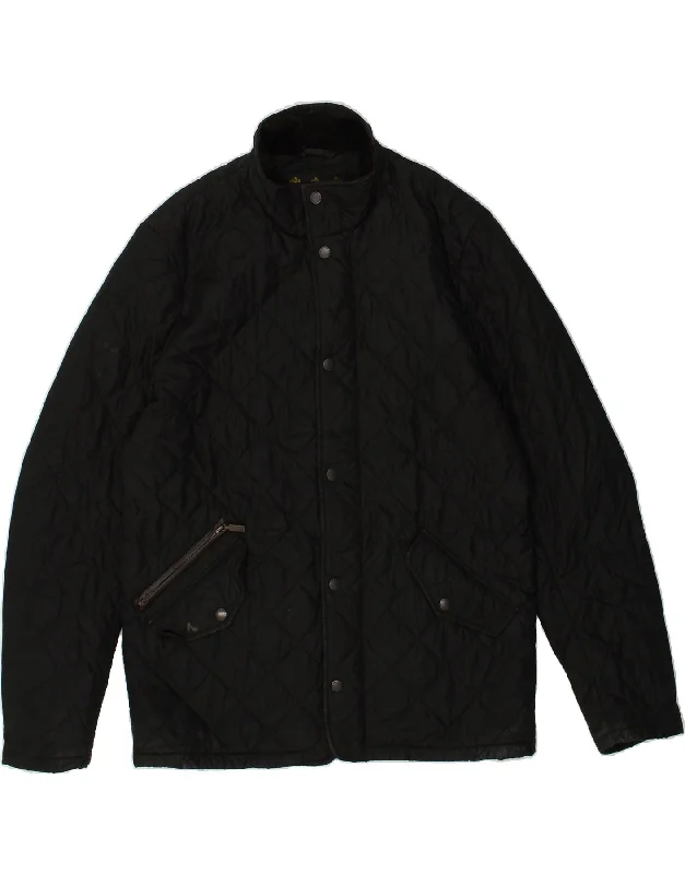 Men's Coats for Mild WeatherBARBOUR Mens Quilted Jacket UK 36 Small Black Polyester