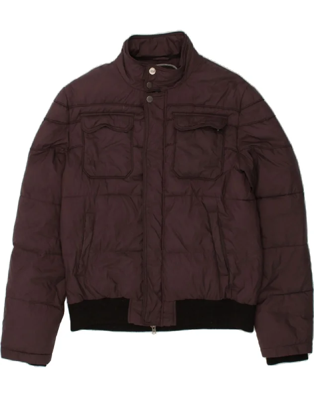 Versatile Men's Pea CoatsBEST COMPANY Mens Padded Jacket UK 44 2XL Brown Nylon