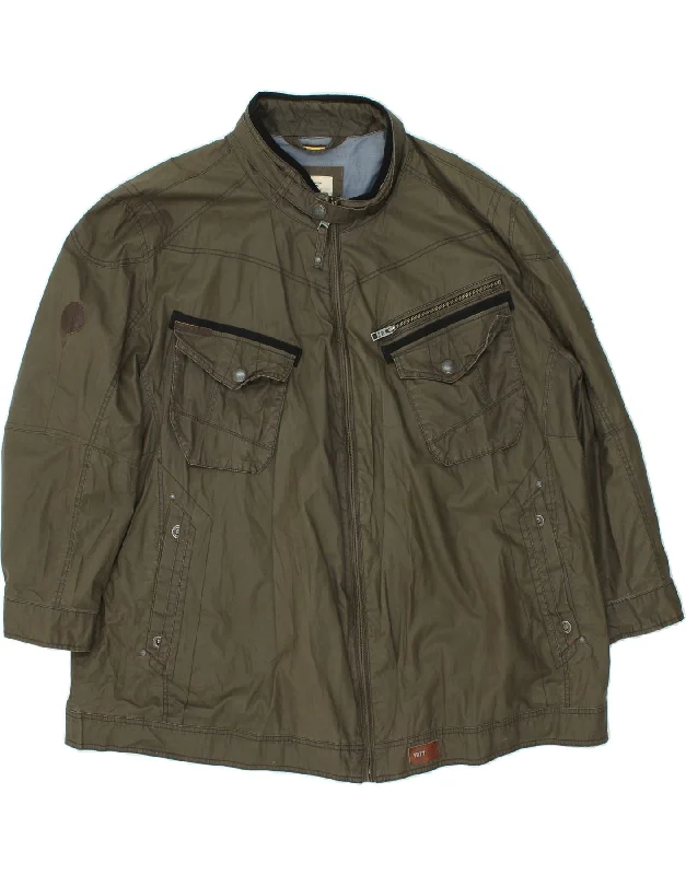 Men's Coats Made in ItalyCAMEL ACTIVE Mens Oversized Bomber Jacket UK 36 Small Khaki Cotton