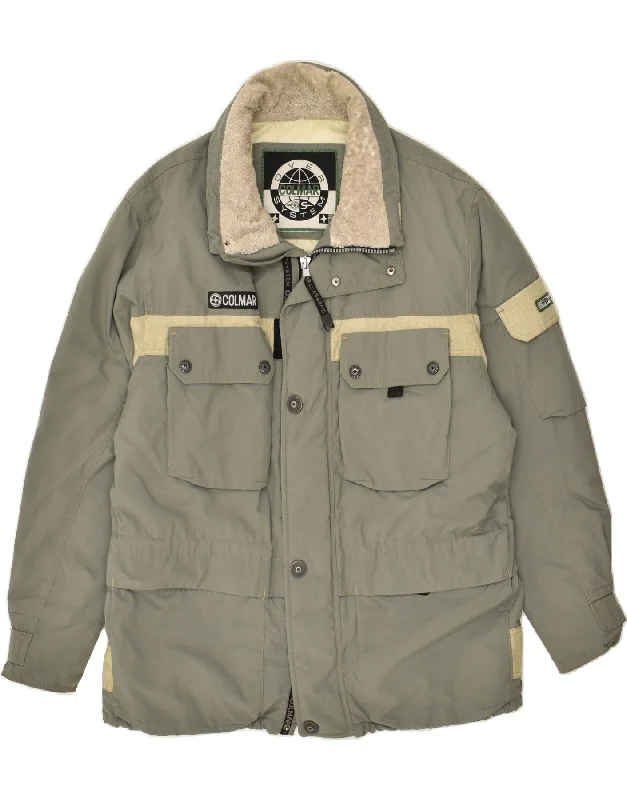 Lightweight Men's WindbreakersCOLMAR Mens Padded Jacket IT 48 Medium Grey Colourblock