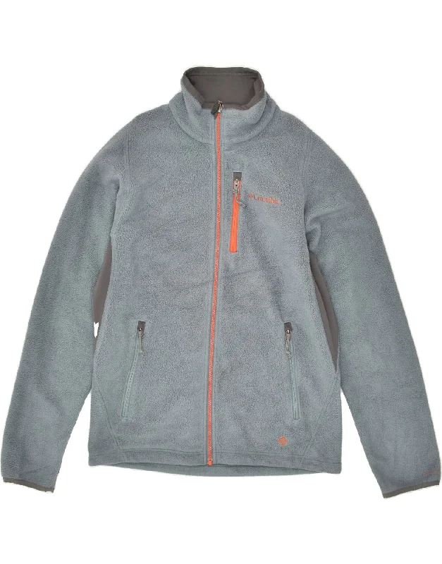 Men's Coats for WorkCOLUMBIA Mens Fleece Jacket UK 34 Small Grey Polyester