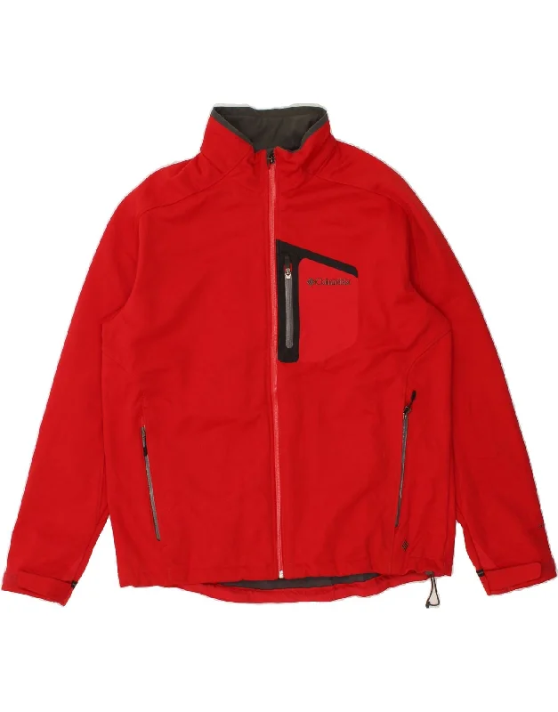 Men's Coats for WalkingCOLUMBIA Mens Fleece Jacket UK 42 XL Red Polyester