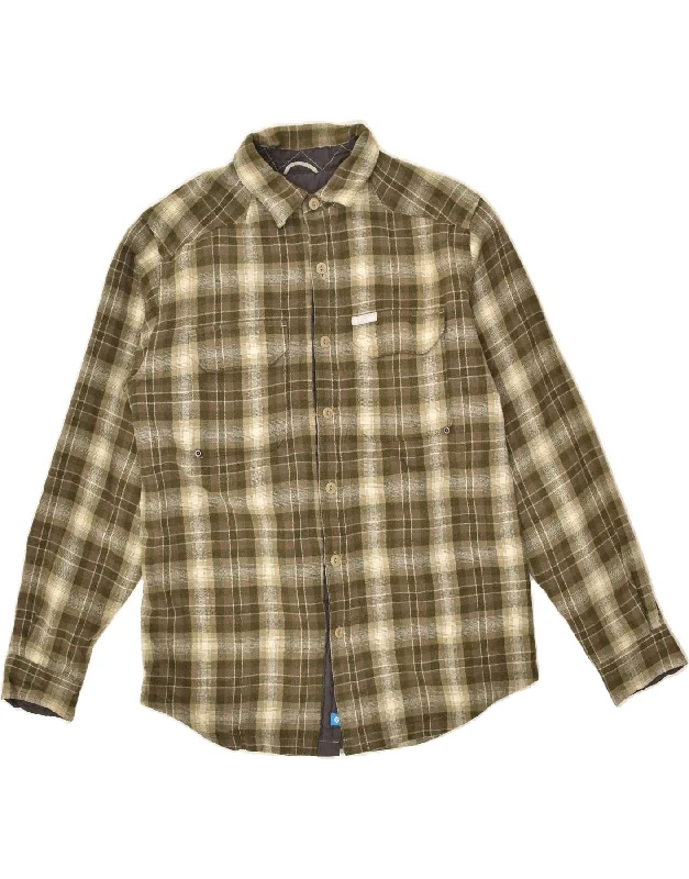 Men's Coats for Casual WearCOLUMBIA Mens Sherpa Bomber Jacket UK 38 Medium Khaki Check Acrylic