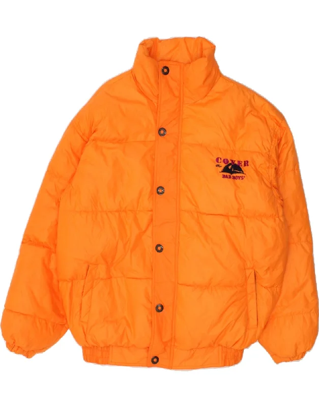 Men's Coats with Synthetic InsulationCOVER Mens Padded Jacket UK 38 Medium Orange Polyamide