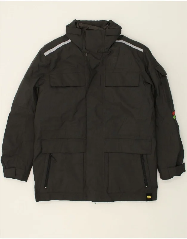 Men's Coats with Wind-Resistant FabricDIADORA Mens Hooded Windbreaker Jacket IT 50 Large Grey Nylon