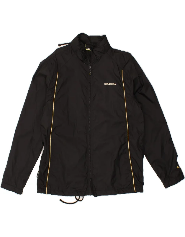 Designer Men's OvercoatsDIADORA Mens Rain Jacket UK 38 Medium Black Nylon