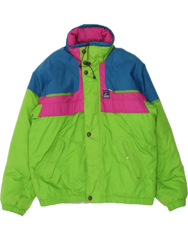 Men's Coats with Tactical FeaturesDUBIN Mens Padded Jacket IT 56 3XL Green Colourblock Polyester