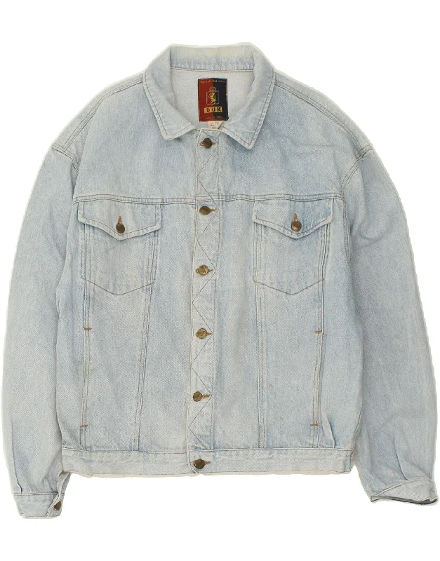 Modern Men's Field JacketsDUK Mens Denim Jacket UK 42 XL Blue Cotton