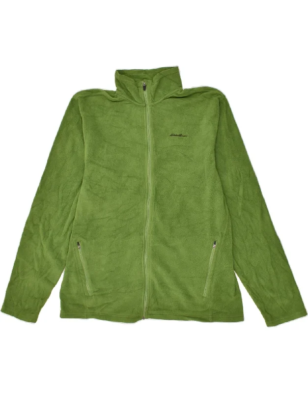 Men's Coats with Flannel LiningEDDIE BAUER Mens Fleece Jacket UK 40 Large Green Polyester
