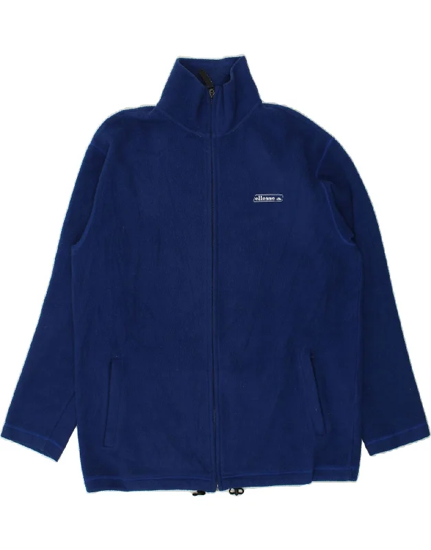 Classic Men's Trench CoatsELLESSE Mens Fleece Jacket UK 40 Large Navy Blue Polyester