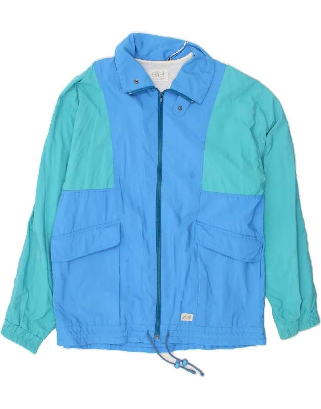 Men's Coats for SnowboardingETIREL Mens Rain Jacket UK 40 Large Blue Colourblock Polyamide