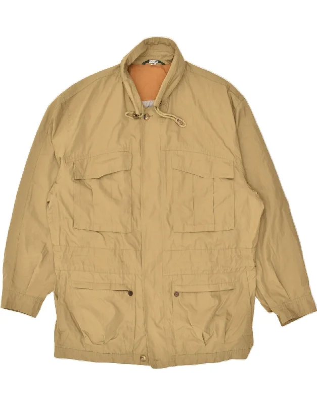 Men's Coats with Embroidered DetailsFACIBA Mens Utility Jacket IT 54 2XL Beige Polyester