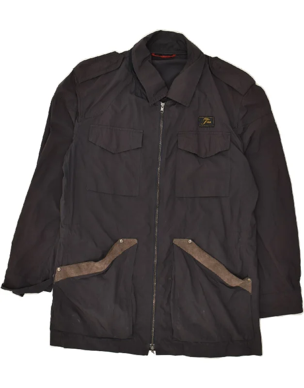 Men's Coats with Military InfluenceFAY Mens Military Jacket UK 38 Medium Grey Polyester